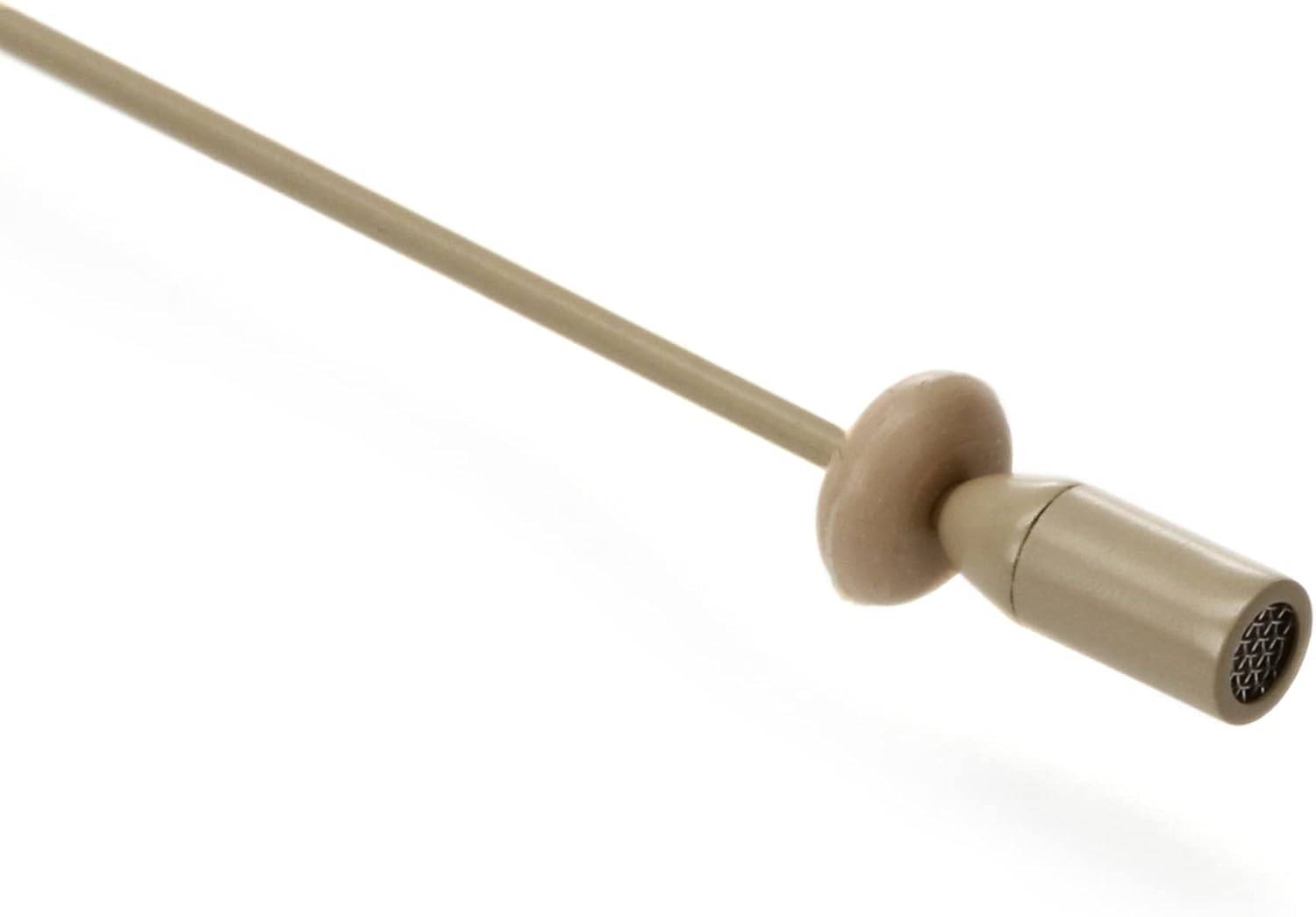 DA12 DE Omnidirectional Headworn Headset Microphone for Speaking or Singing Professionals - Includes Windscreens, Tie Clip and Case - Petite, Beige