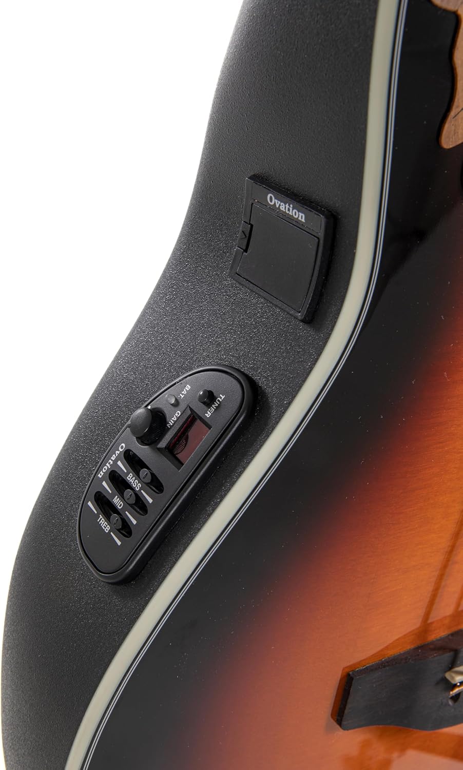 Ovation Celebrity Elite Plus CEB44-1N Mid-depth Acoustic-electric Bass Guitar - New England Burst