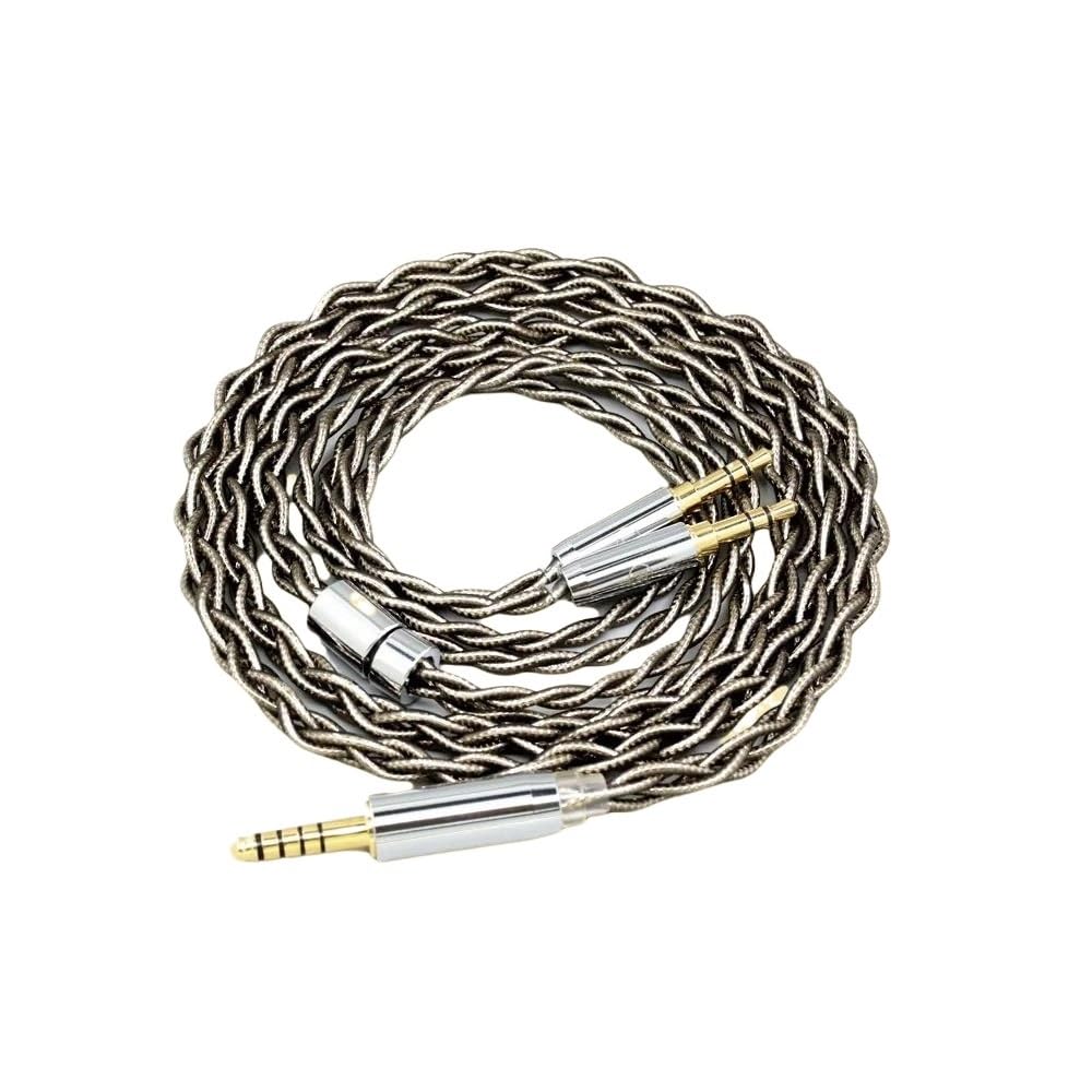 99% Pure Silver Palladium + Graphene Gold Earphone Cable for A800 X3 8691(XLR 4 Pole Male,300cm)
