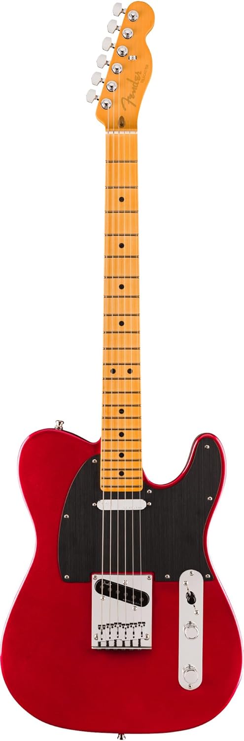 Fender American Ultra II Telecaster - Sinister Red Bundle with Case, Strap, Cable, Hat, and Guitar Cleaning Kit