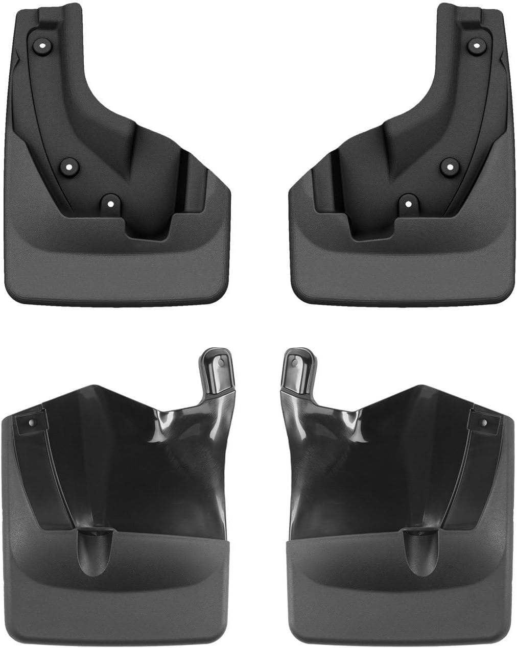 WeatherTech Custom No Drill Splash Guard MudFlaps for Subaru Forester, Forester Wilderness, Front & Rear Set (110167-120101), Black