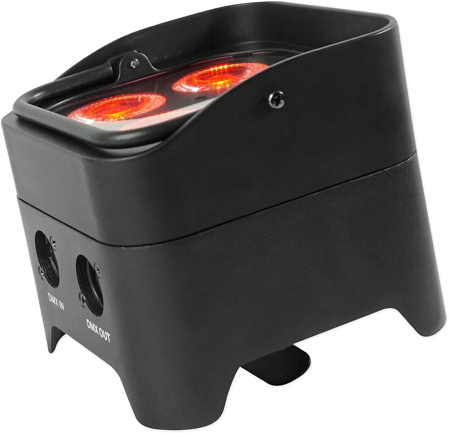 Rockville Best PAR 50 Bundle: (2) Rechargeable Par Can Wash Lights w/Wireless DMX, RGBWA+UV, ROCKFORCE W2 192-Channel 10W Wireless 2.4GHz DMX Lighting Controller, 3-Items