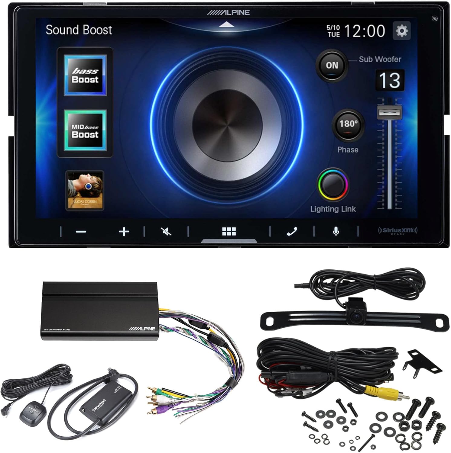 Alpine iLX-W670 7-Inch Touchscreen Car Receiver with Bluetooth, Android Auto, and Apple CarPlay Compatibility, 4-Channel Amplifier, and Backup Camera