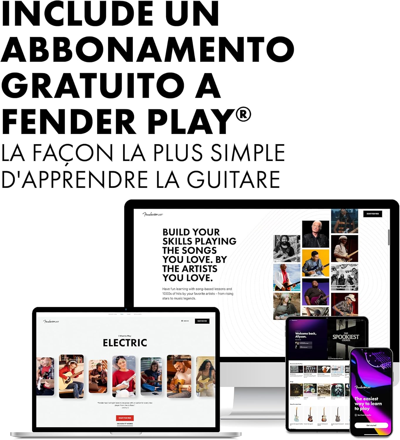 Squier Sonic Stratocaster Electric Guitar, with 2-Year Warranty, Black, Maple Fingerboard, White Pickguard, Left-Handed