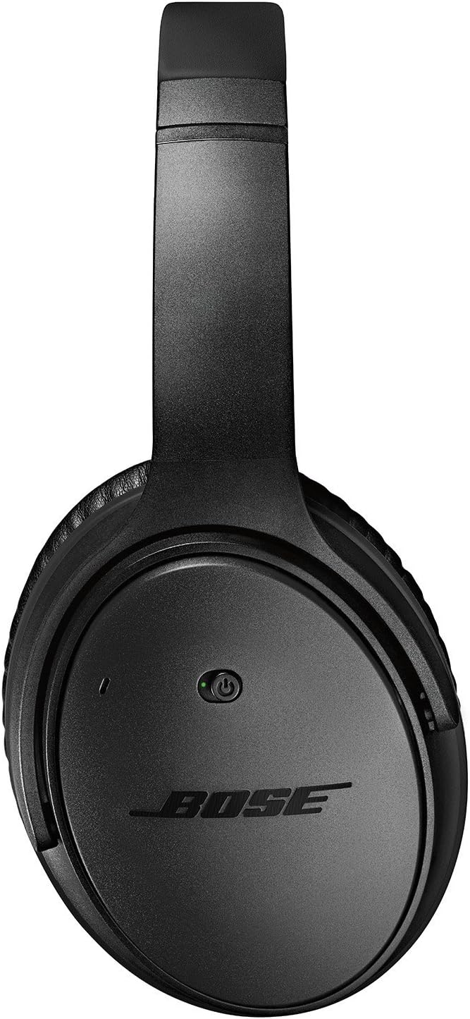 Bose QuietComfort 25 Acoustic Noise Cancelling Headphones for Apple Devices, Triple Black (wired, 3.5mm) (Renewed)