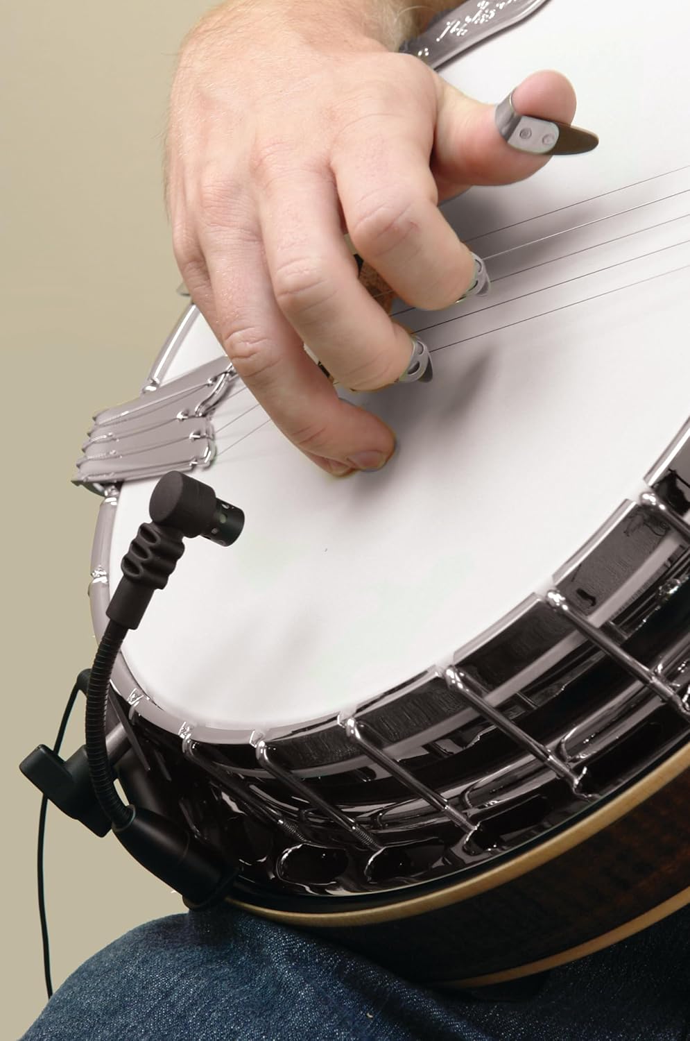 Gold Tone ABS-C Banjo-Resonator Guitar Mic (Condenser) - Gooseneck Microphone with Adjustable Bracket