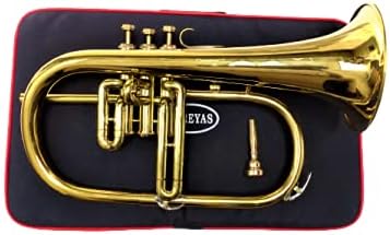 FLUGEL HORN BRASS FINISH BB PITCH W HARDCASE MP BRASS FLUGLEHORN.