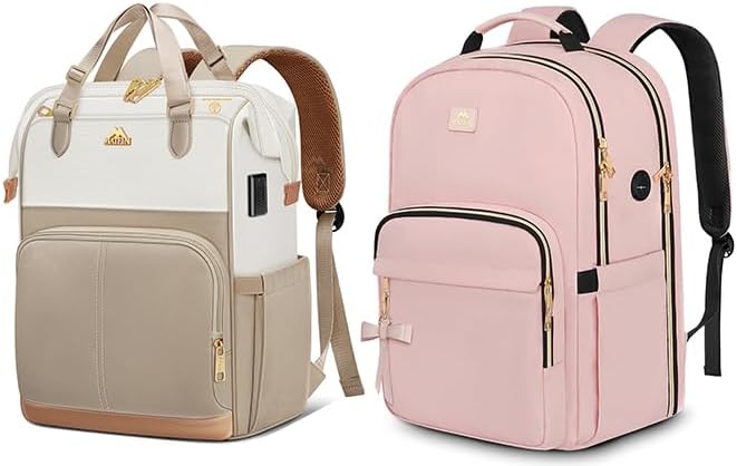 MATEIN Anti Theft Laptop Backpack for Women, 15.6 Inch College Travel Backpack with Theftproof Zippers & RFID Pocket, Large Water Resistant Work Computer Bag for Nurse College