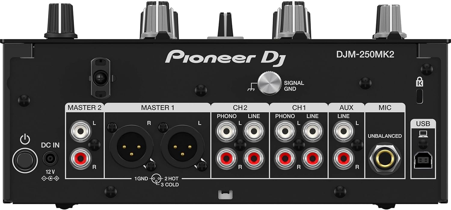 Pioneer DJM-250MK2 2-channel DJ Mixer with Pioneer PLX-500 Direct Drive Turntables (Pair)