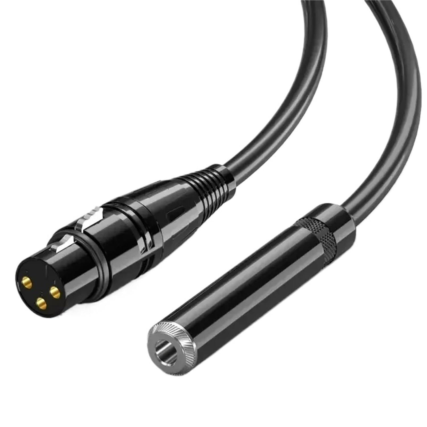 6.35mm Female to XLR Male(Female) Audio Extension Cord 1/4 Inch 3-Pin Microphone Cable for Guitar Drum 6.35 Jack Devices(XLR(M) to 3.5mm(F),5m)
