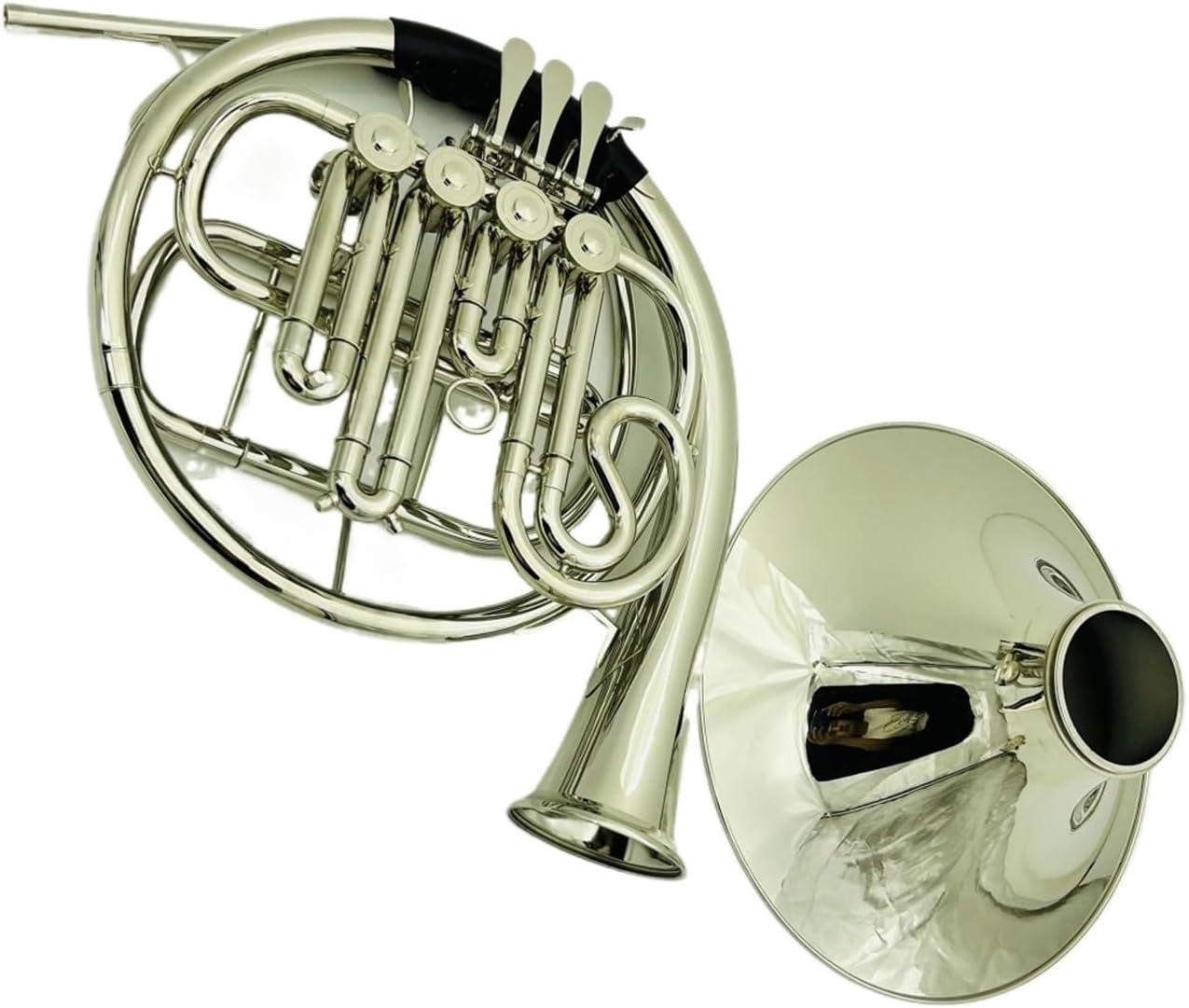 Brass French Horn French Horn 4-key Double B/F Nickel Plated Musical Instrument With Accessories