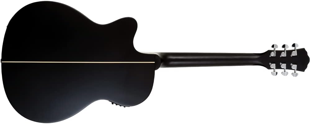 Washburn Electro Acoustic 6 String Guitar, Right, Striped Ebony (DFEACE)