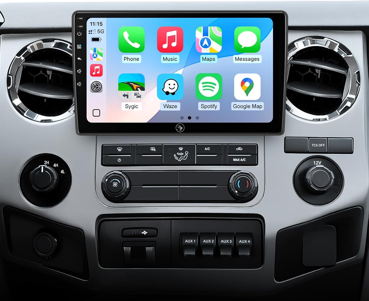 10 Inch for Ford F150 Radio 2004~2008 F250/F350/450/550 2008~2016 | Wireless CarPlay Android Auto | Plug and Play | 5G Wi-Fi/Bluetooth 5.0 | Touch Screen Car Stereo (10 Inch with Full Screen)