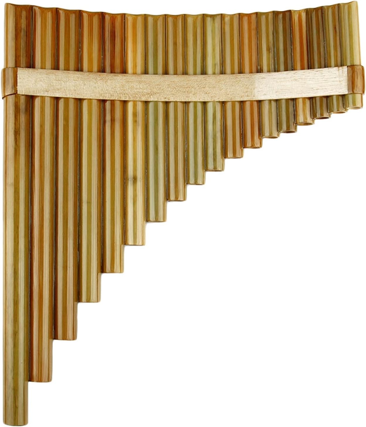 KESHUO 18 Pipes F Key Pan Flute Woodwind Instrument Bamboo Pan Flute Panpipes (Color : Left-Hand)