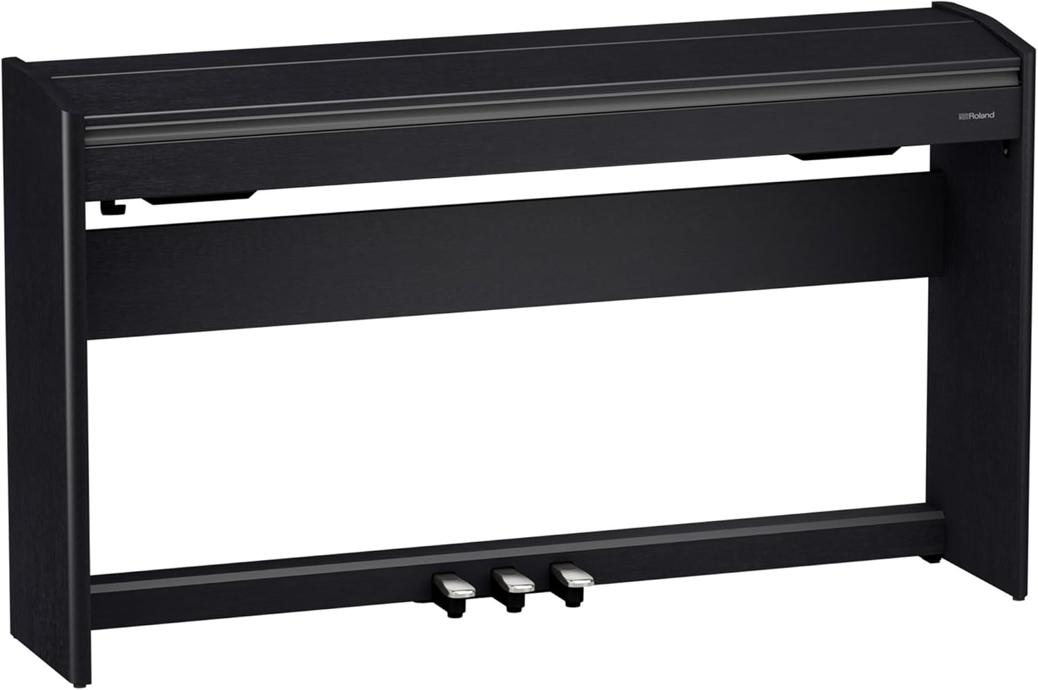 Roland F701 Digital Pianos - Contemporary Black Bundle with Headphones, Instructional Book, Online Piano Lessons, Austin Bazaar Piano DVD, and Polishing Cloth