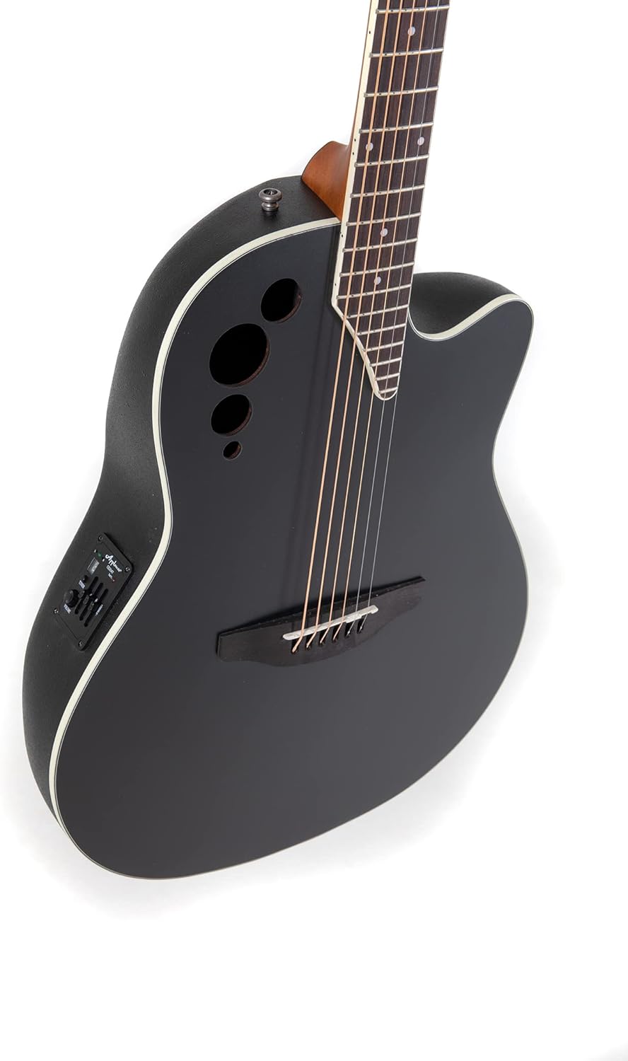 Applause Elite AE44-5S Electro Acoustic Guitar Medium Body Depth Cutaway Black Satin