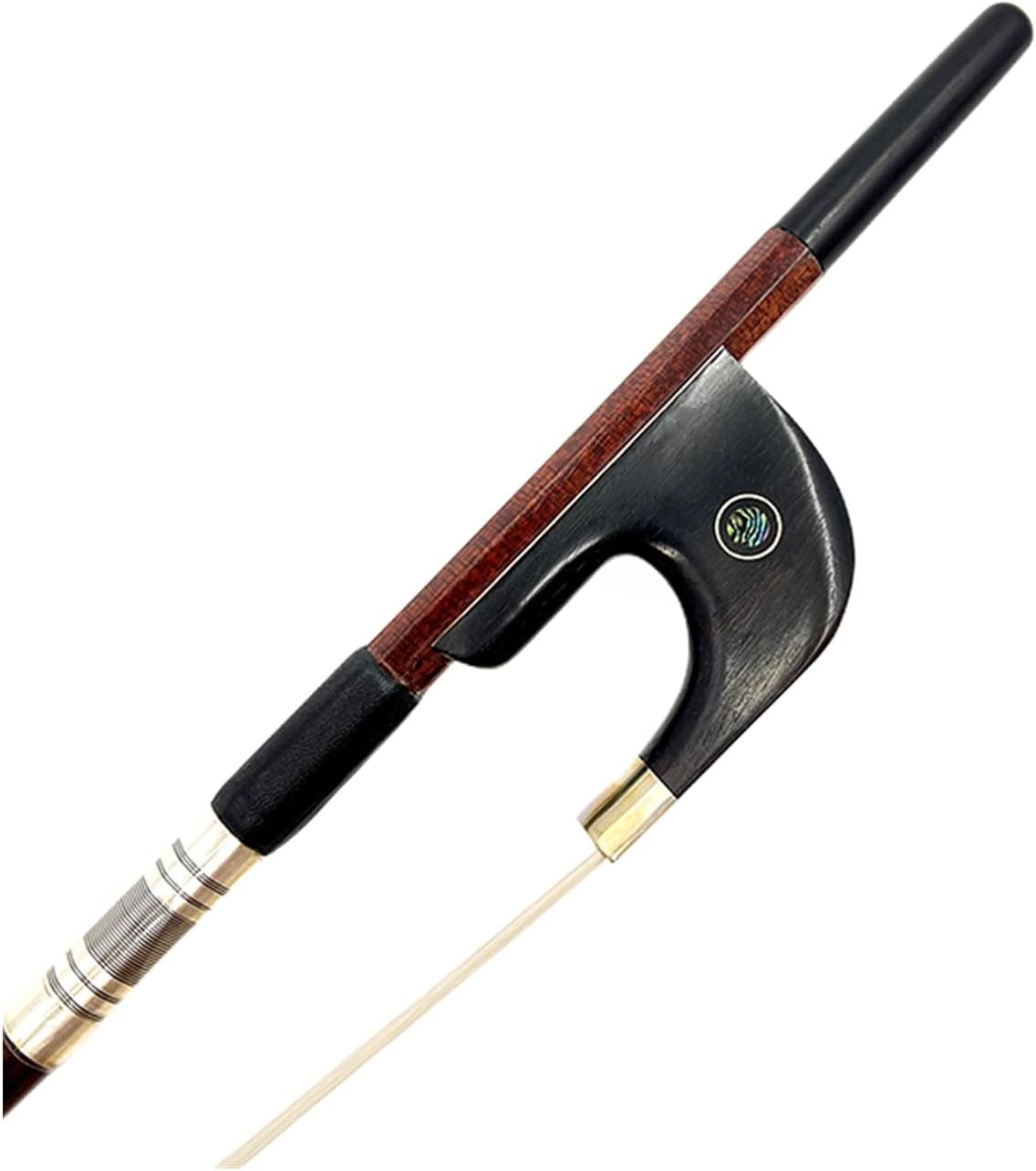 TSTS Germany Style Pernambuco Carbon Fiber 3/4 Upright Double Bass Bow Copper Mounted White Horsehair Horsetail Professional Violin Bow