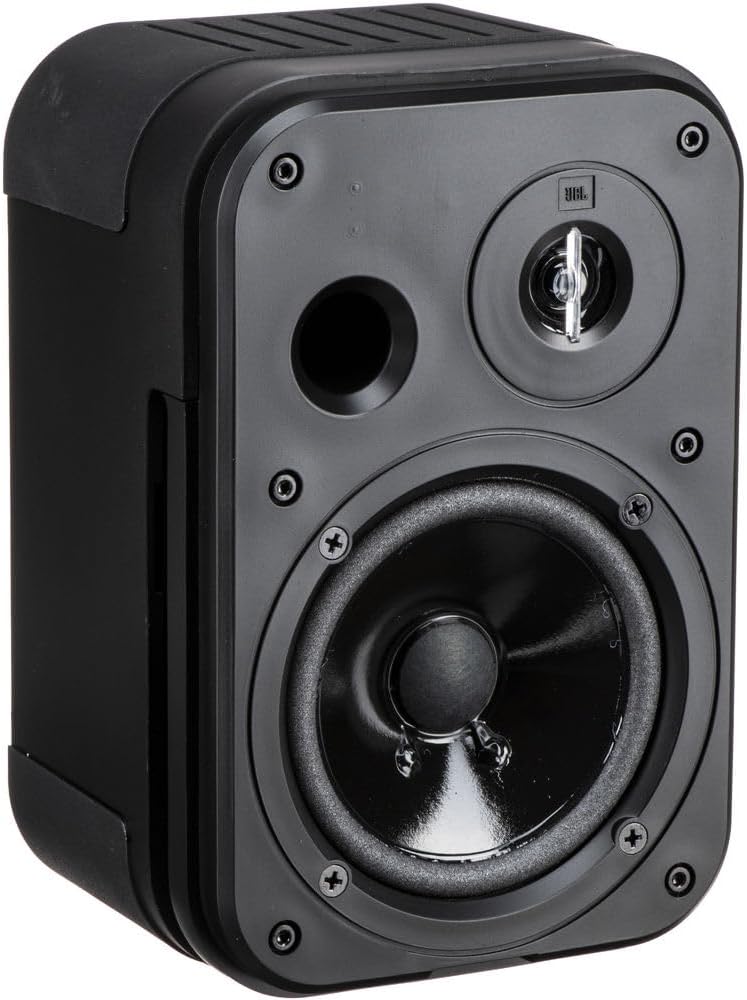 JBL Professional CSS-1S/T Compact 2-Way High Performance, 60 Watt 5.25” 70V / 8-Ohm Compact Passive Satellite, Bookshelf Speakers, Home Theater, Desktop, Stereo, Commercial, Black, Sold as Pair