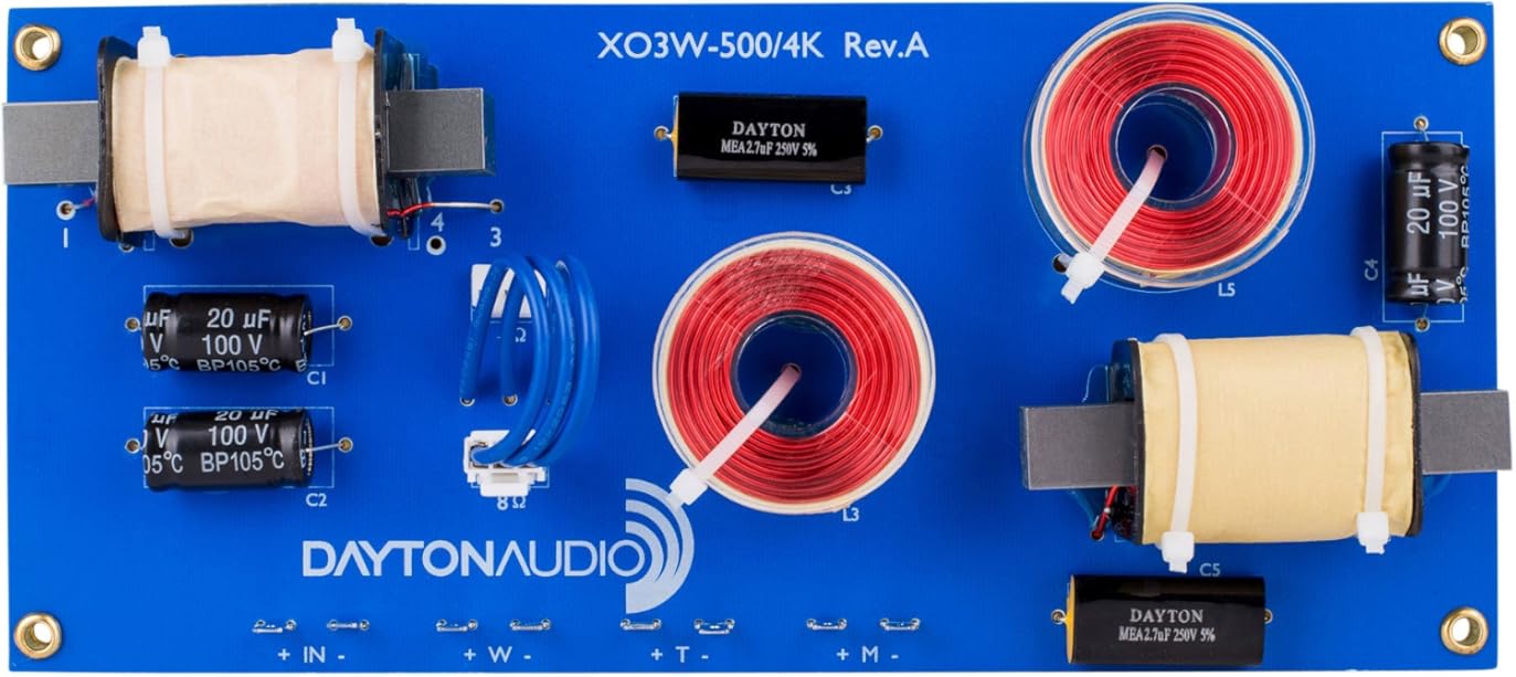 Dayton Audio XO3W-500/4K 3-Way Speaker Crossover 500/4,000 Hz
