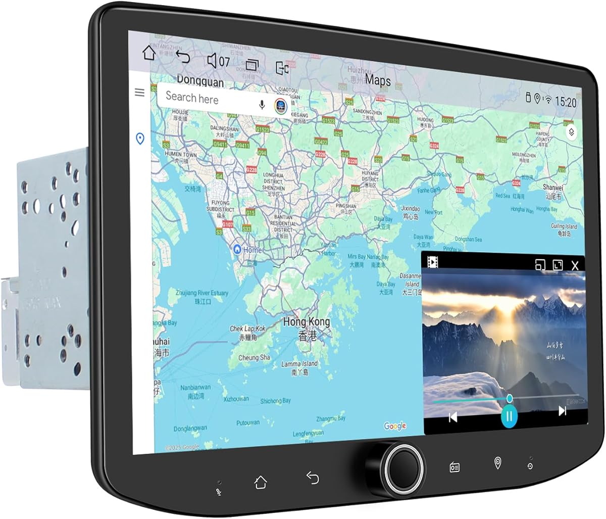 Joying Android 13 Double Din Radio with Carplay & Android Auto, 10.1 Inch Car Radio GPS Navigation 4GB+64GB Head Unit with Bluetooth,Volume Knob, Mirror-Link, AM/FM Radio, 1280x800P(JY-UTD10N4-B)