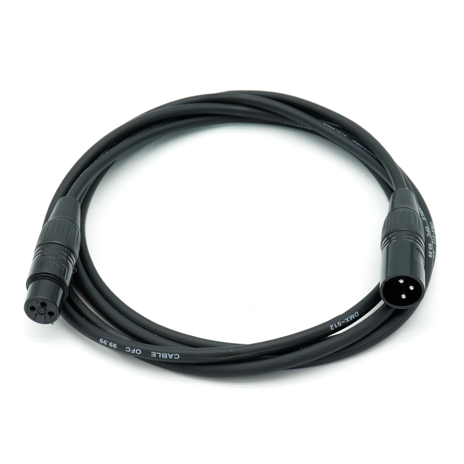 XLR Microphone Cable Speaker/PA System – All Copper Conductors, PVC Jacket, Black(20m)