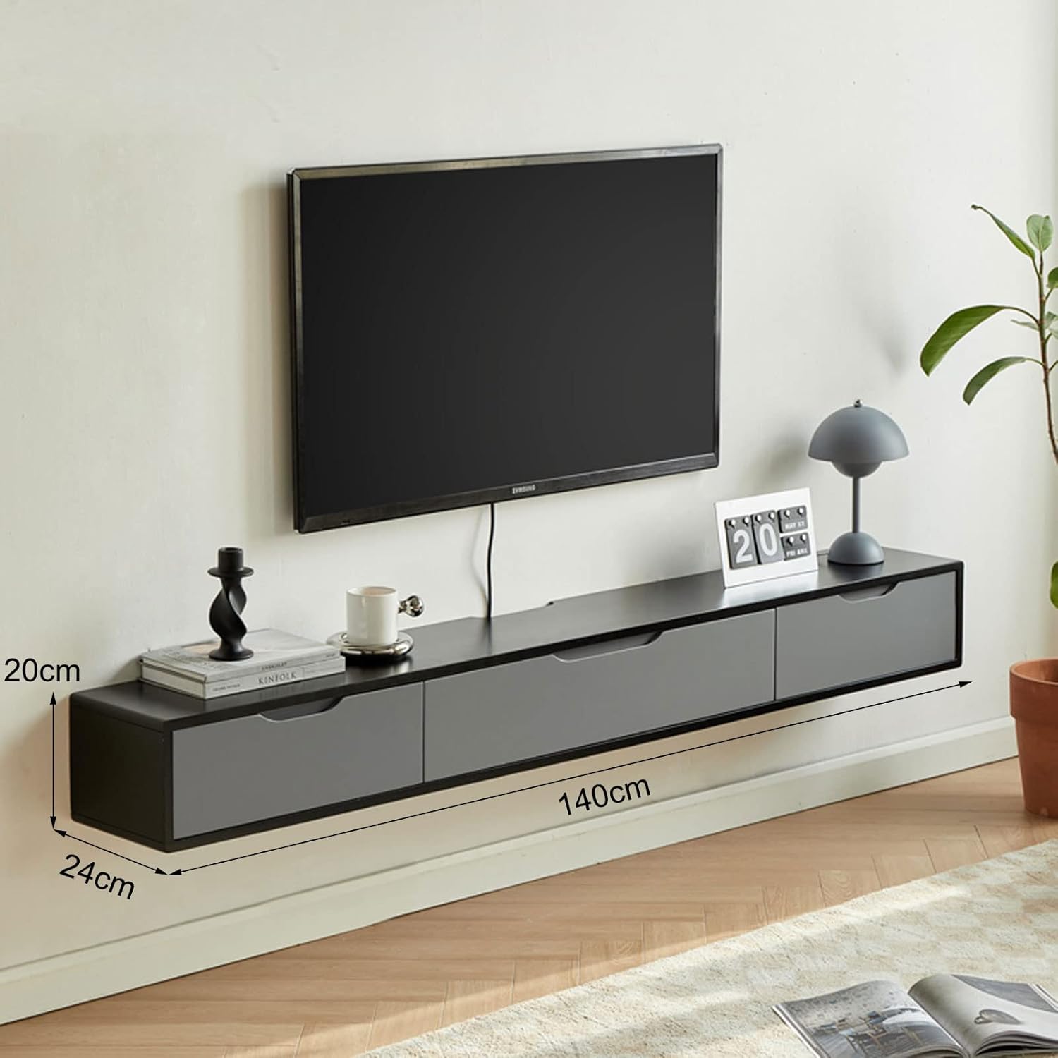 Wall Cabinet TV Stands Wall Mounted TV Cabinet Wall Shelf Floating Shelves TV Storage Shelf Wall Unit Decor TV Media Console TV Box Set Top Box Shelf Wall Mount Corner Shelves TV Bracket