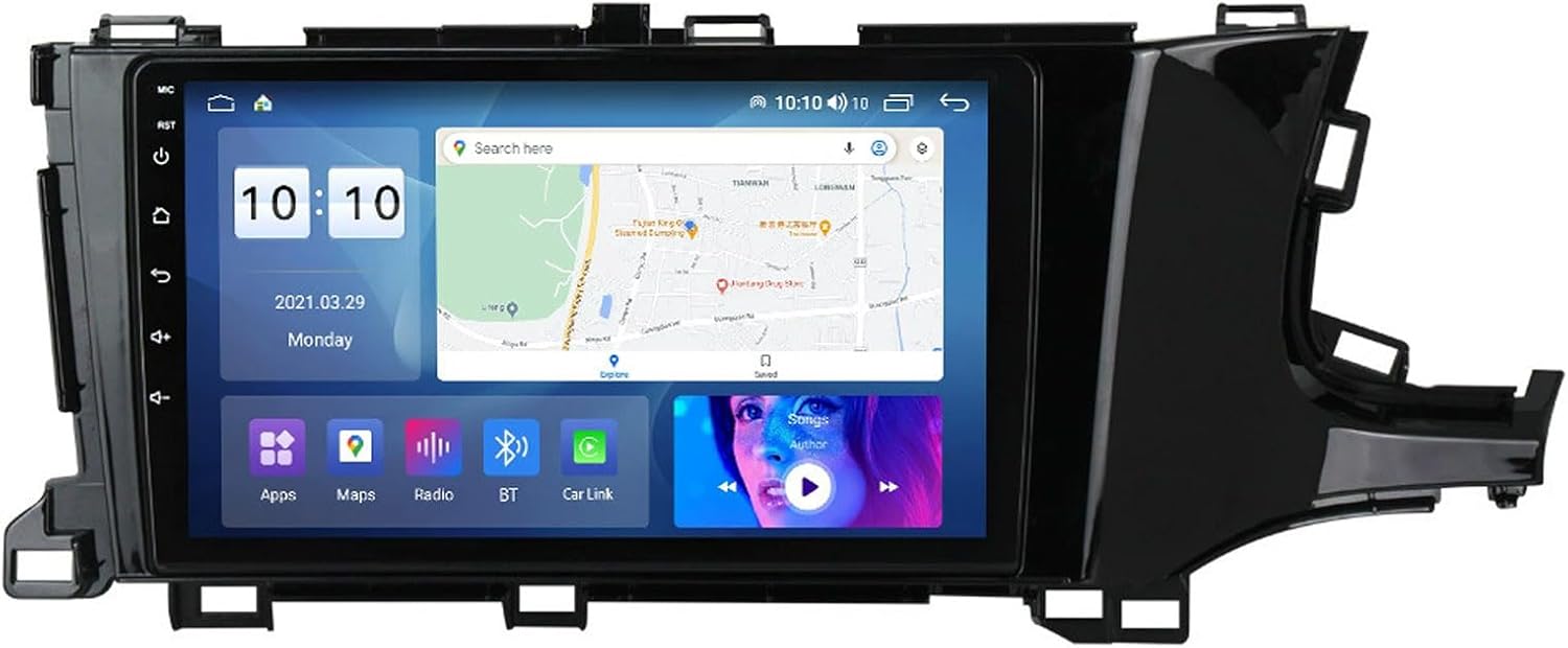 Android Auto 9 Inch Car Stereo with Bluetooth Feature Android 12 FM/AM RDS Radio Support Wireless CarPlay GPS Navigation for Honda Shuttle 2015-2019