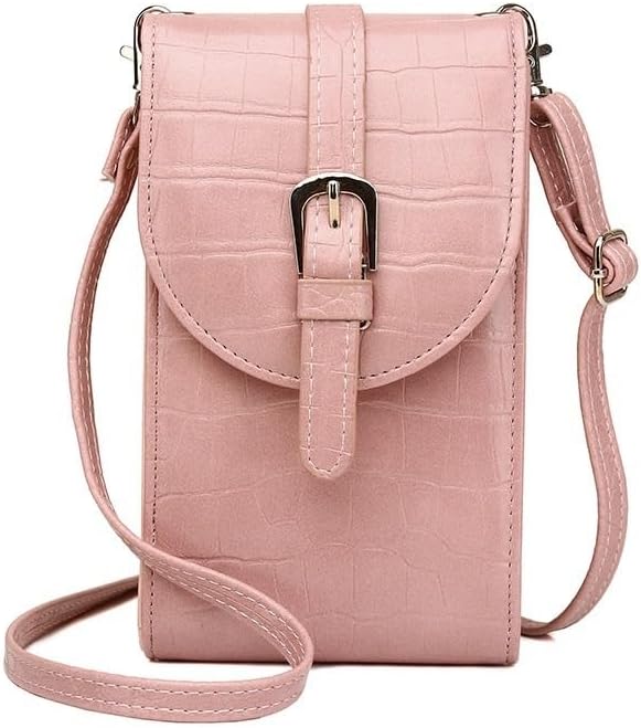 PU Leather Mobile Phone Bag Adjustable Shoulder Strap Crossbody Bag