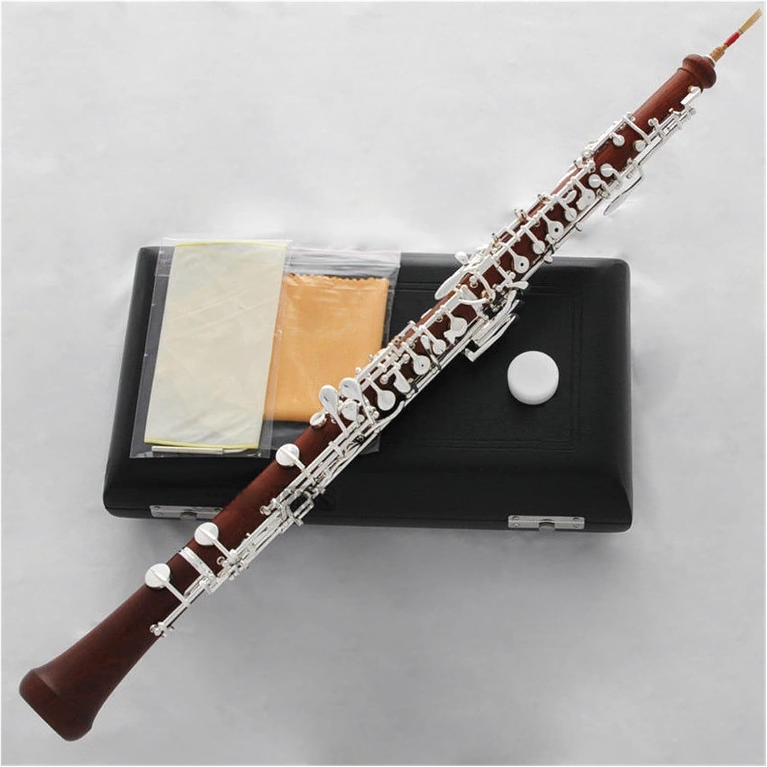 Professional Rose Wooden Silver Plated Keys Oboe C Key with Woodwind Instrument Wood Case