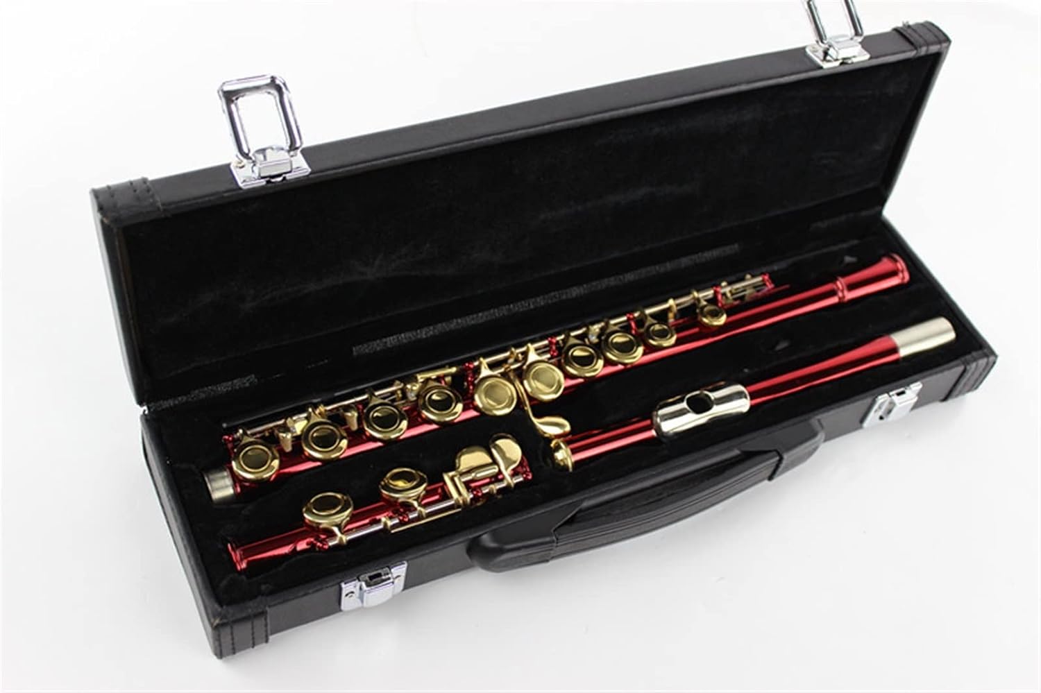 Flute Kit Wind Instrument 16 Hole Closed Hole C Flute Factory Wholesale White Copper B Tail E Key Red Flute Intermediate Flute