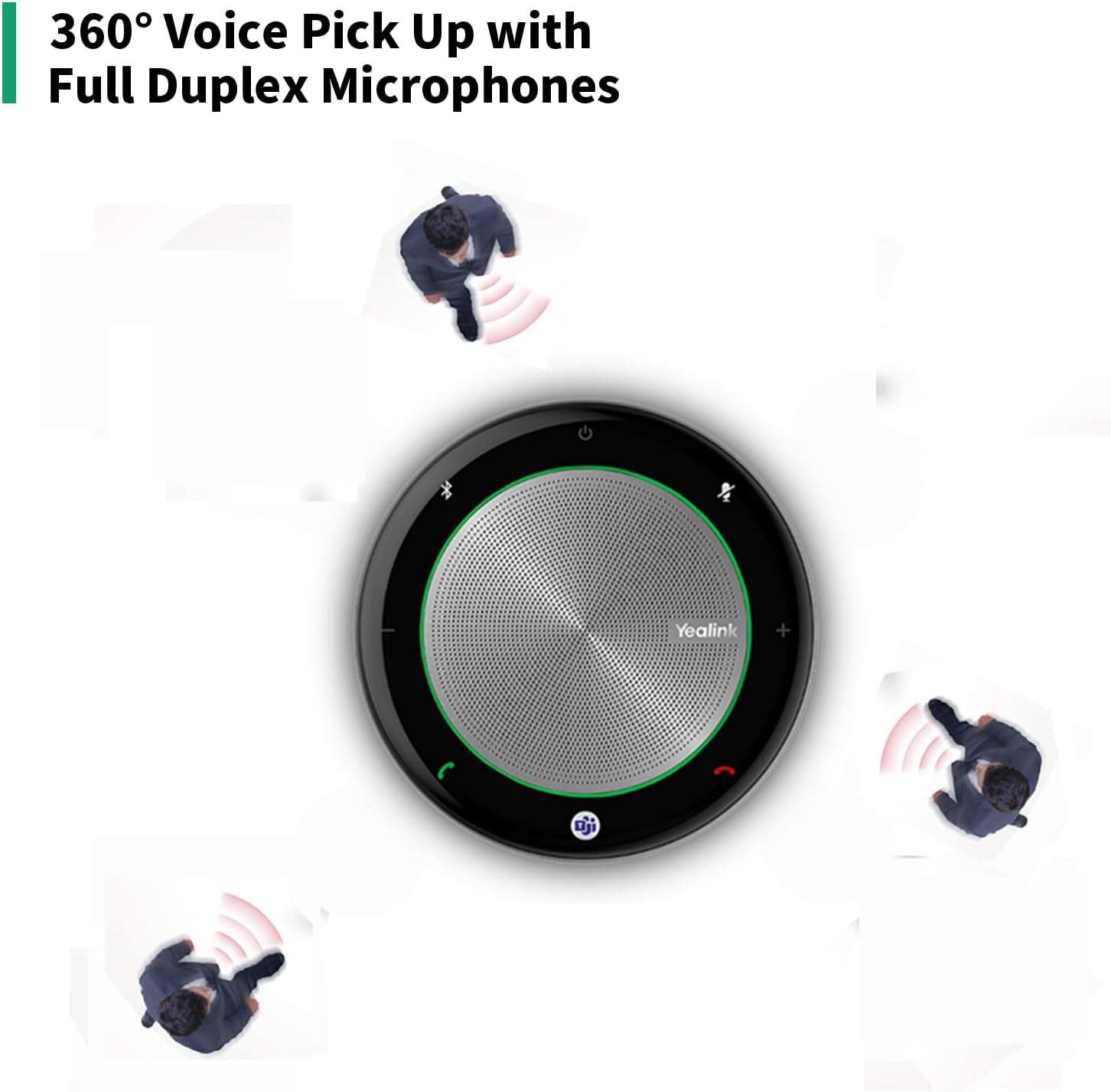 Yealink CP700 Bluetooth Speakerphone with Dongle Teams Certified, Portable Conference Speaker and Microphone for Meeting, Softphone, Unified Communications Platforms,360° Voice Pickup,9H Talk Time