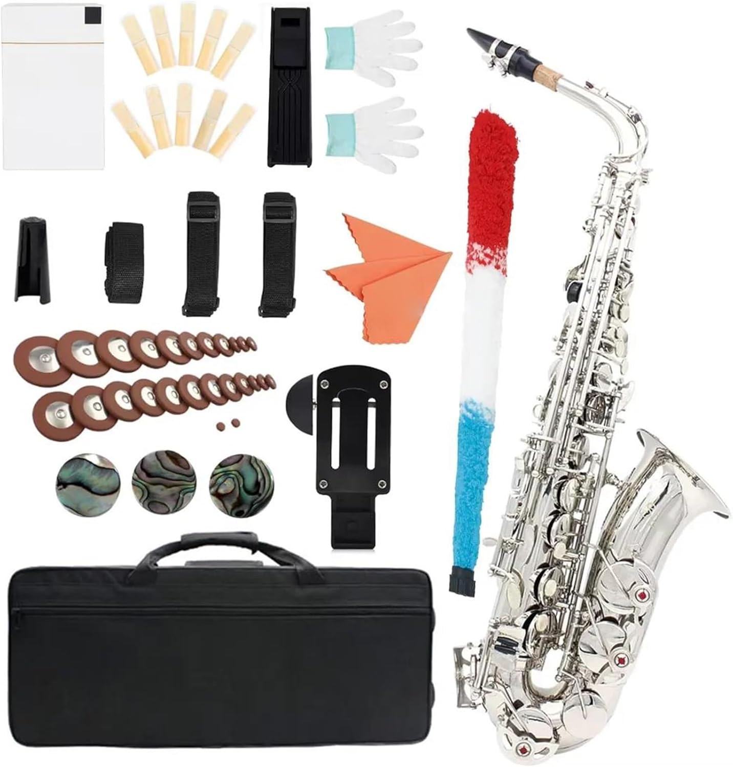 Professional Saxophone Eb Alto Saxophone Set Woodwind Instruments