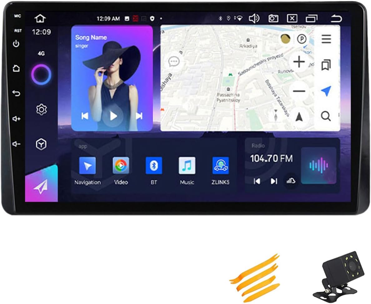 Android 13 Car Stereo Bluetooth CarPlay 2 DIN Touch Screen Compatible with Renault Duster Arkana 2019 9In QLED Display Car Radio with Navigation Android Auto FM RDS SWC,8 Core NF7 8G+256G