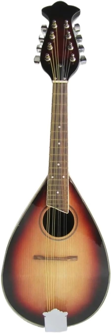 Handmade Solid Wood Mandolin Instrument In Yellow And Orange Colors Beginner Mandolin String Instrument(Orange)