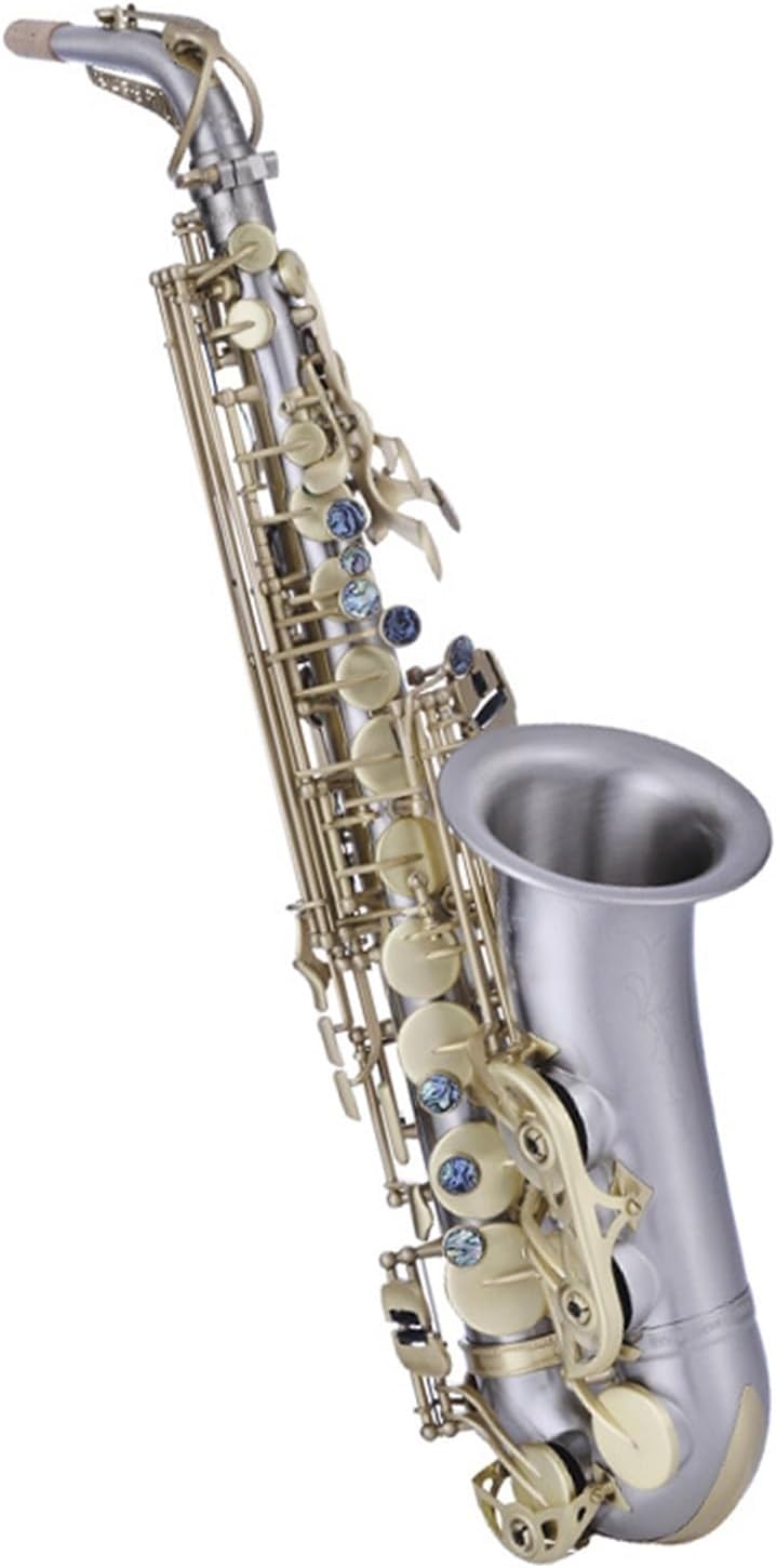 French E-flat Alto Saxophone Woodwind Instrument For Beginners Professional Performance Examination Silver