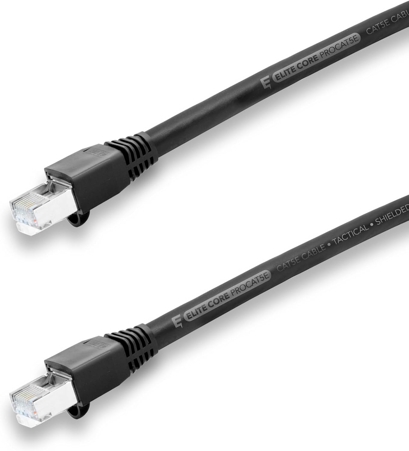 Elite Core PROCAT5E | Ultra-Flexible Shielded Tactical CAT5E | Booted RJ45 Connectors | 150' ft, 150-ft (PROCAT5E-S-RR-150)
