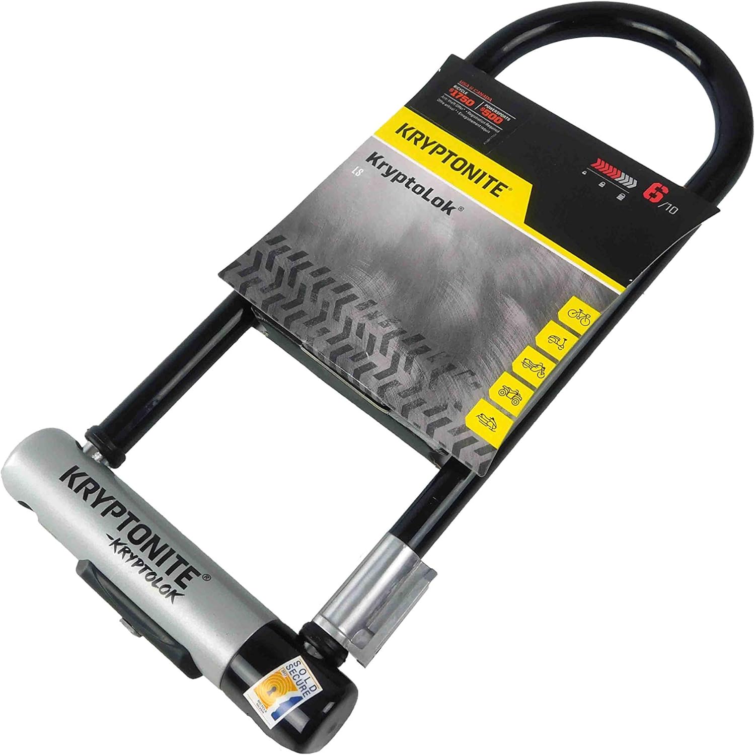 Kryptonite Kryptolok Series 2 LS Bicycle U-Lock (4-Inch x 11.5-Inch)