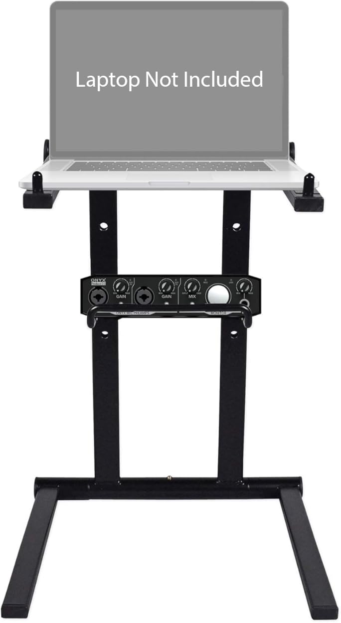 Audiosavings Bundle: Mackie Onyx Producer 2.2 2x2 USB Audio MIDI Recording Studio Interface Bundle with Rockville RLS2400 Lightweight Folding DJ Laptop Stand (2 Items)