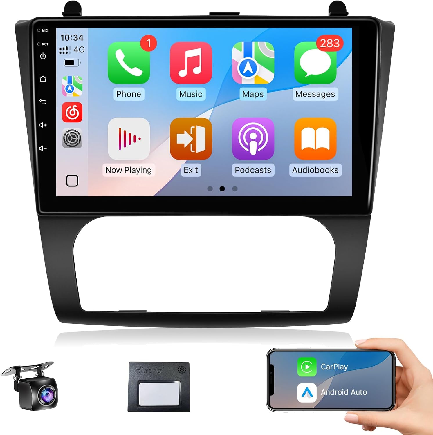 Leadfan Car Stereo for Nissan Altima 2008 2009 2010 2011 2012 (Fit for B.O.S.E) with Wireless Carplay Android Auto, 9 Inch Screen with GPS Bluetooth Backup Camera