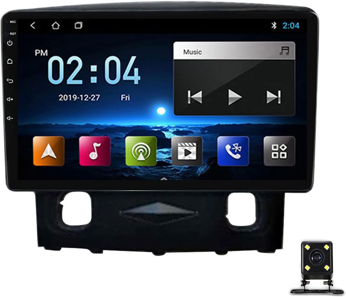 Double Din Car Stereo 9 Inch Car Audio Bluetooth Radio in-Dash Navigation Player for Ford Kuga 2008-2010 Sat GPS Nav with Backup Camera/Carplay/4G/Wifi/SWC/RDS