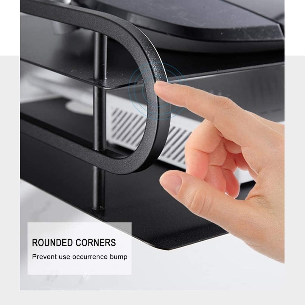 WiFi Router Shelf, Wall Mount Organizer and Cable Management Floating Shelving for Home and Office, Metal Panel with Vented Airflow