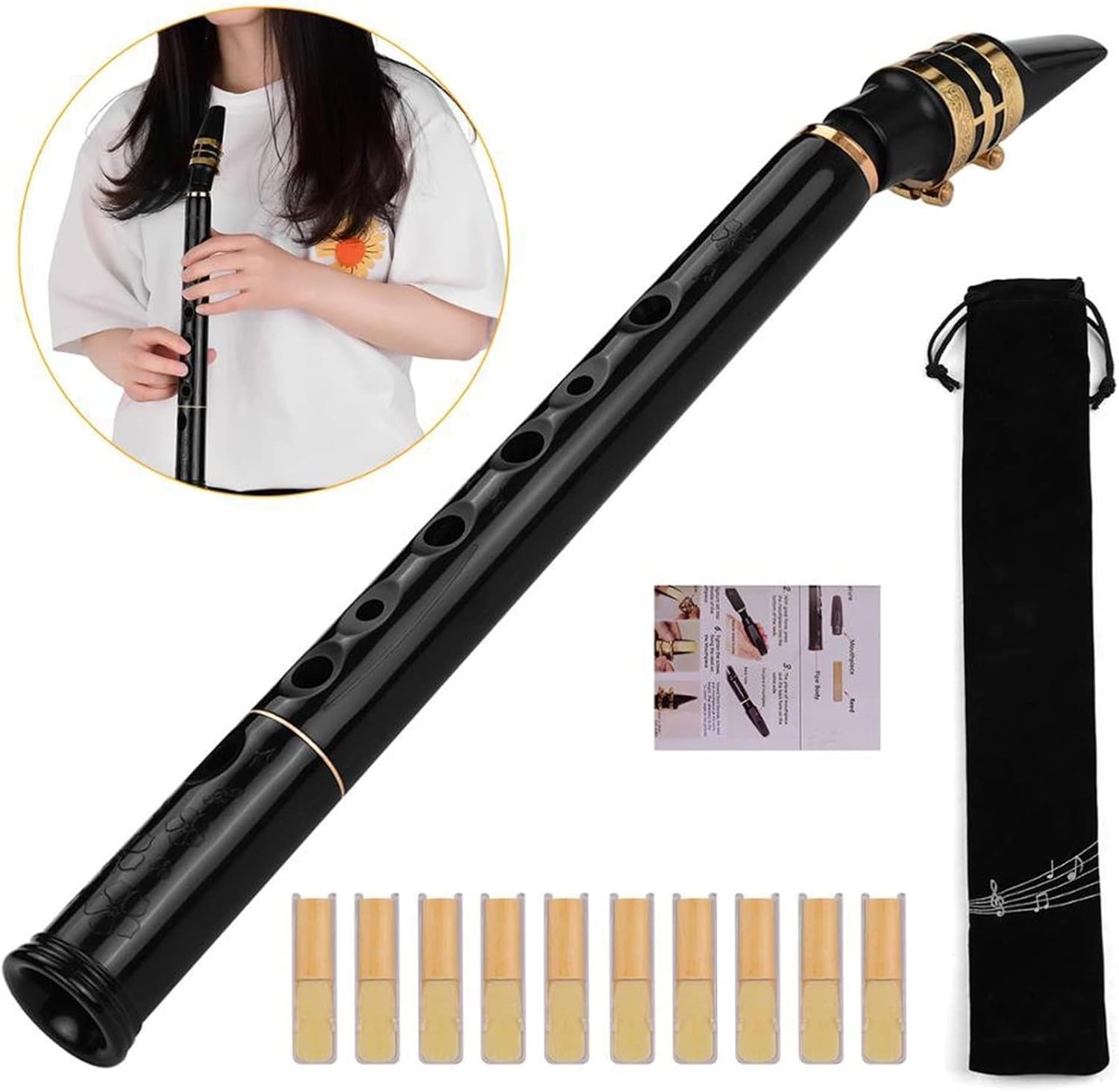 Black Pocket Sax Mini Portable Saxophone Little Saxophone with Carrying Bag Woodwind Instrument Musical Accessories Professional Saxophone (Color : Style3)