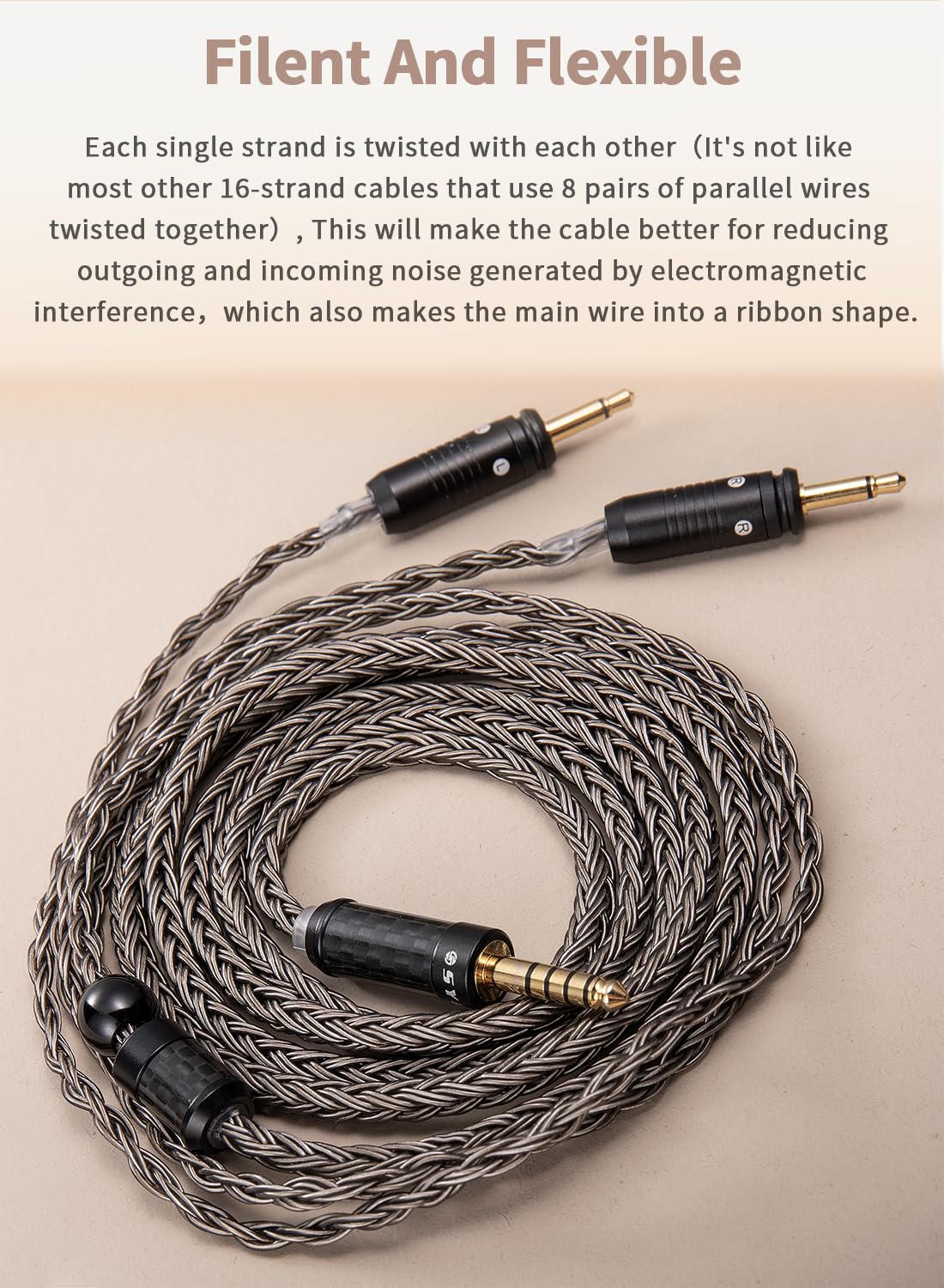 4 Pin XLR Balanced Headphone Cable Compatible with Focal Clear MG, Stellia, Celestee, Elear, Elegia, Elex, Radiance 16 Core Upgrade Replacement Cord (with 4 Pin XLR Balanced, 3Meters/10ft)