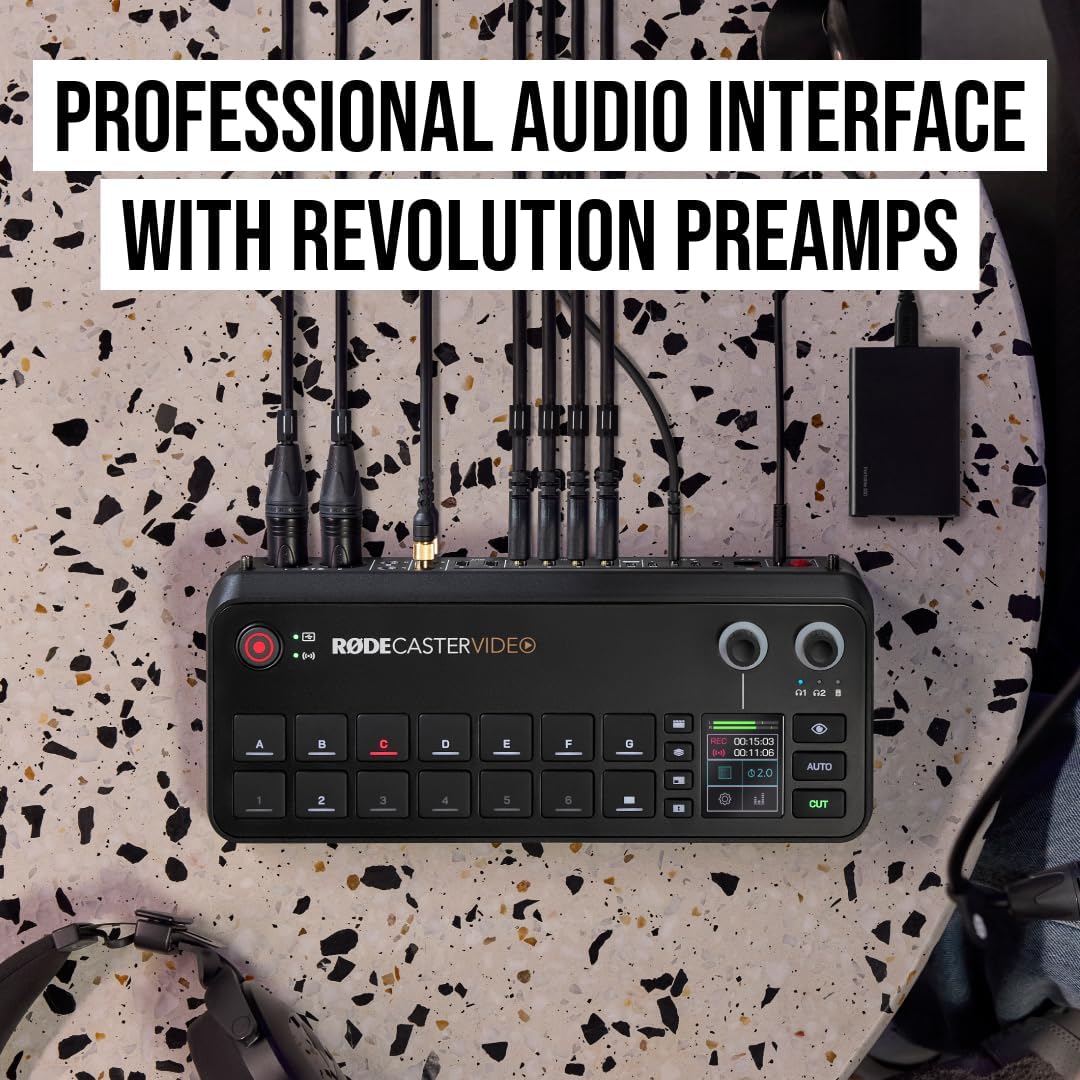 RØDE RØDECaster Video – Professional Video Switcher and Audio Interface – Multi-Camera, 6 x Video Inputs (HDMI and USB), 1080p60, Multi-Source Scenes
