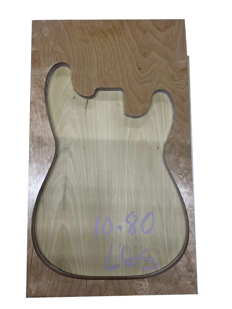 Exotic Wood Zone's Yellow Poplar bass Guitar Body Blank | Electric Guitar Body Blank | Solid Body Electric Guitars Blank | Guitar Luthier Tonewood Suppliers | Glued Unplaned - 21
