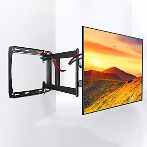 TV Wall BracketUniversal TV Wall Mount Bracket with Telescopic Rotating Feature Black TV Accessories for All TV Sizes