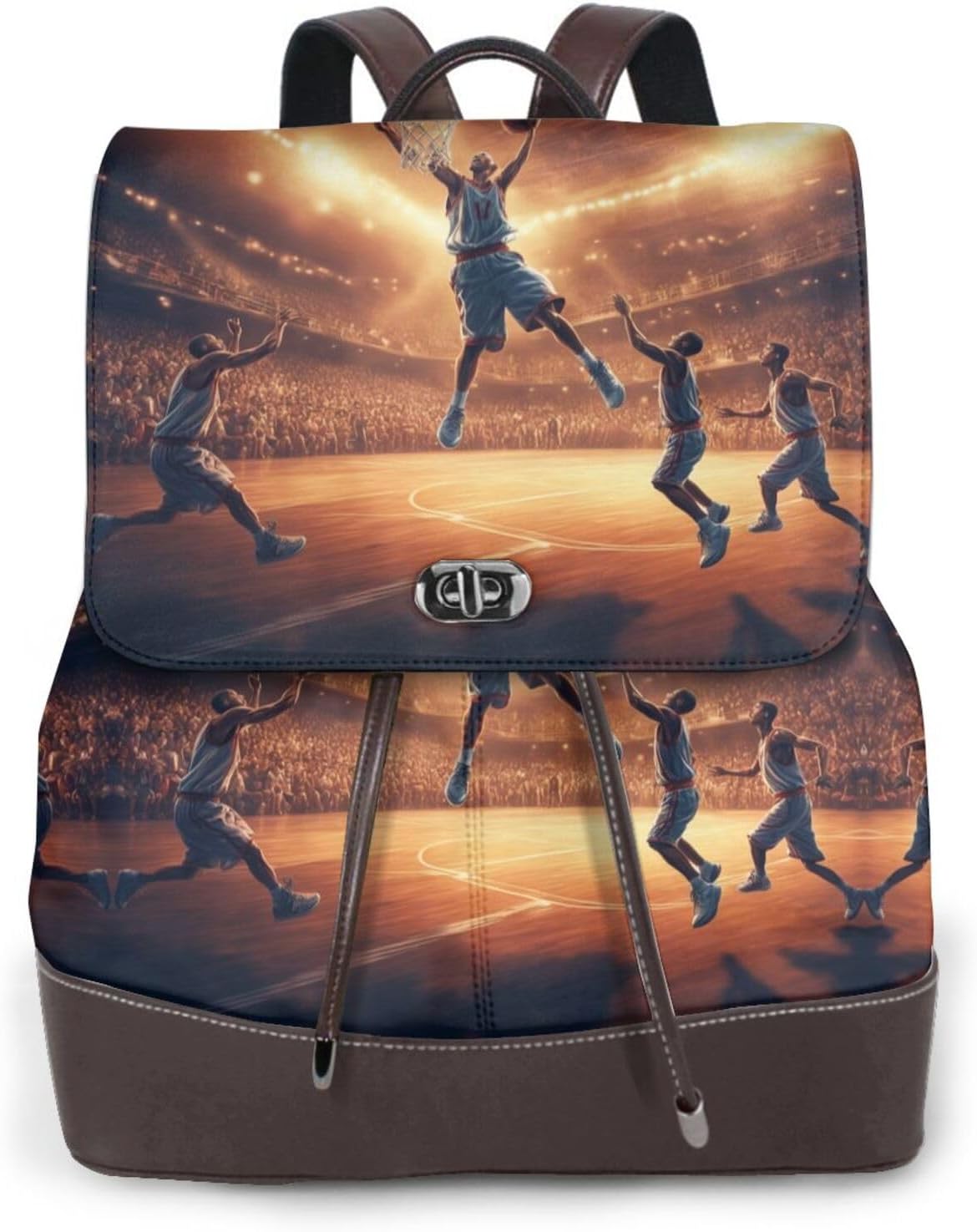 Passionate basketball for Womens Backpack Purse Microfiber PU Anti-theft Large Fashion Designer Travel Bag Ladies Shoulder Bags