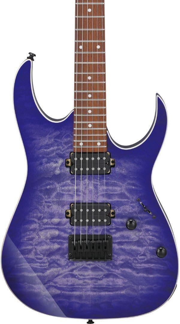 Ibanez RG421QM Electric Guitar - Cerulean Blue Burst