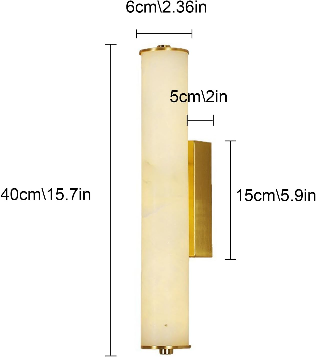 Gold Alabaster Wall Sconces, 15.7