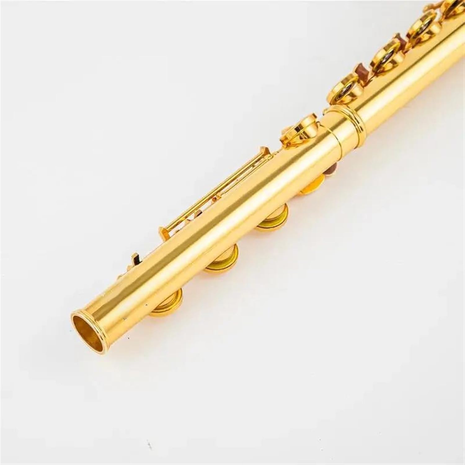Woodwind Instruments Professional Cupronickel Opening C Key 17 Hole Flute Gold Plated With Case